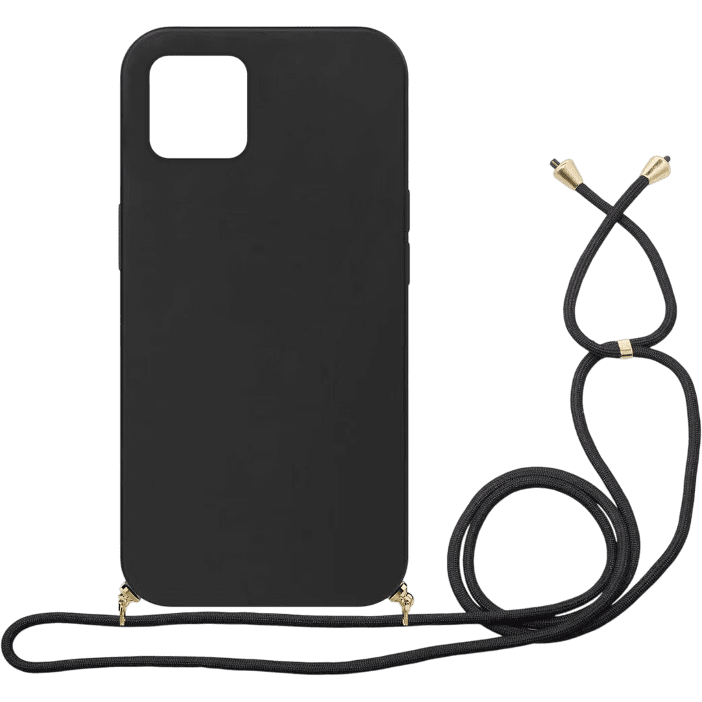 Eco Case mit Kordel iPhone 12 / 12 Pro | Schwarz | Neu
