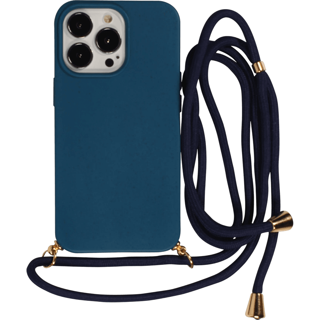 Eco Case mit Kordel iPhone 15 | Blau | Neu