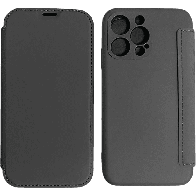 FlipCase in Lederoptik iPhone 14 Pro | Schwarz | Neu