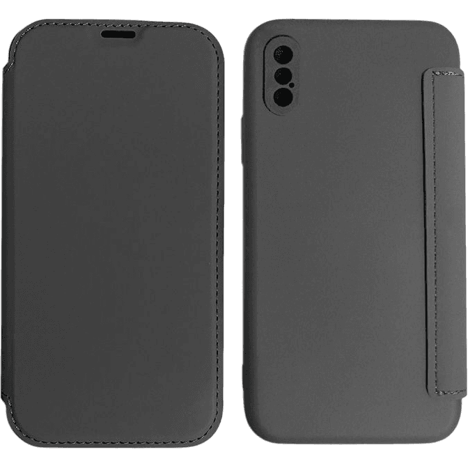 FlipCase in Lederoptik iPhone XS Max | Schwarz | Neu