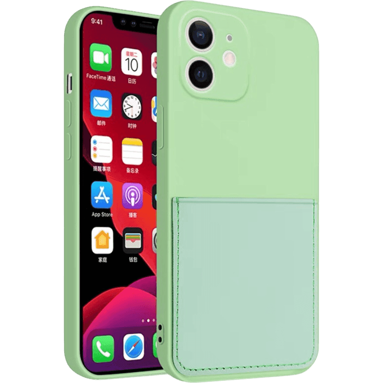 Silikon Case mit Kartenfach iPhone 12