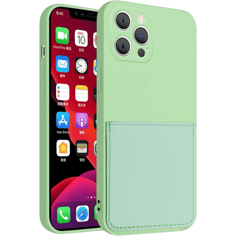 Silikon Case mit Kartenfach iPhone 13 Pro