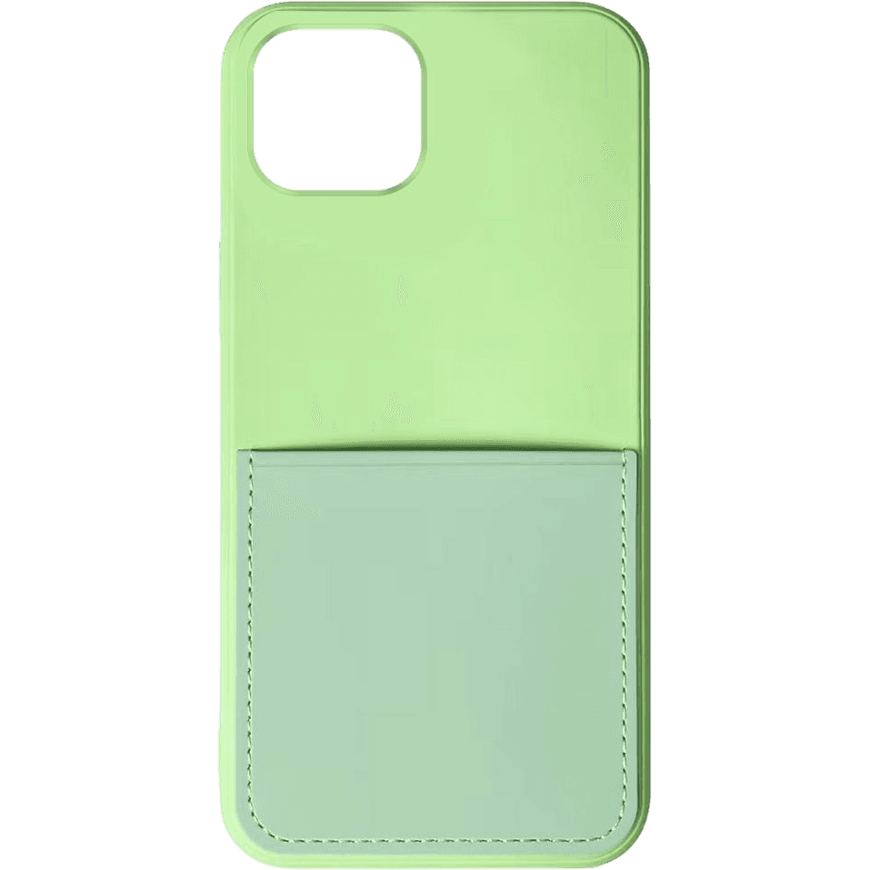 Silikon Case mit Kartenfach iPhone 14 Pro | Grün | Neu
