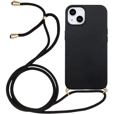 Silikon Case mit Kordel iPhone 14 Plus | Schwarz | Neu