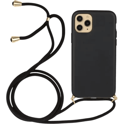 Silikon Case mit Kordel iPhone 14 Pro | Schwarz | Neu