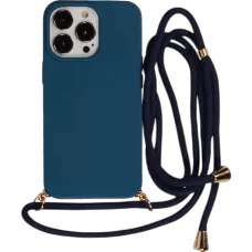 Silikon Case mit Kordel iPhone 15 Pro | Blau | Neu