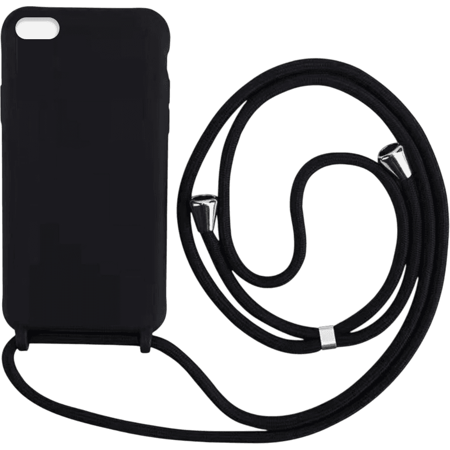 Silikon Case mit Kordel iPhone 7 / 8 / SE (2020) / SE (2022) | Schwarz | Neu