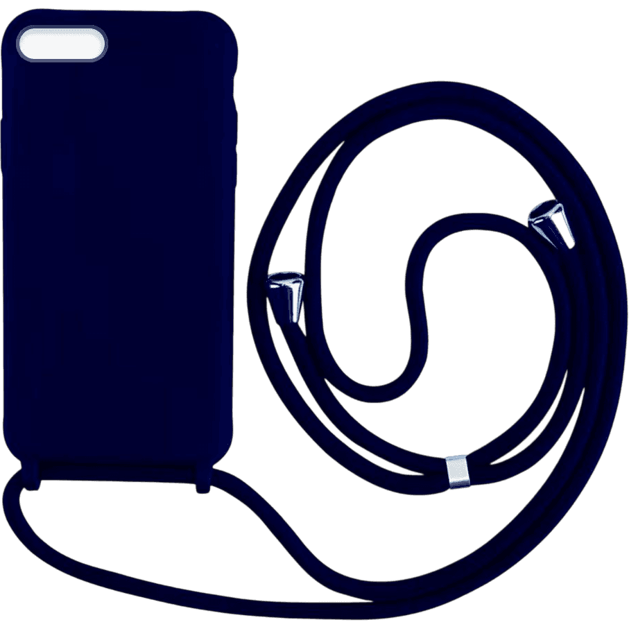 Silikon Case mit Kordel iPhone 7 Plus / 8 Plus | Blau | Neu