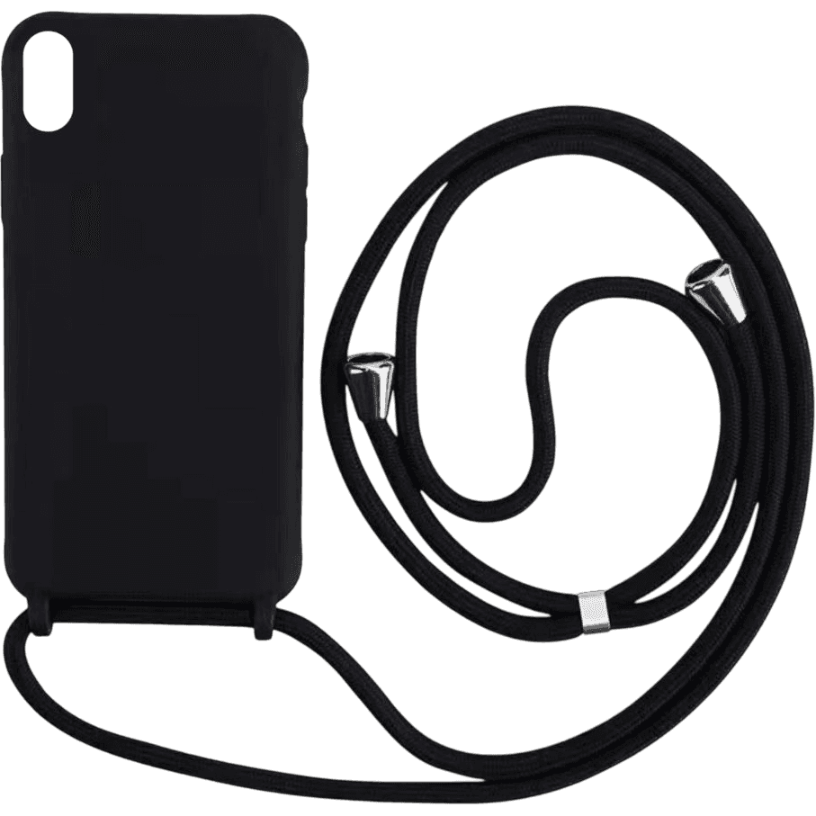 Silikon Case mit Kordel iPhone XS Max | Schwarz | Neu