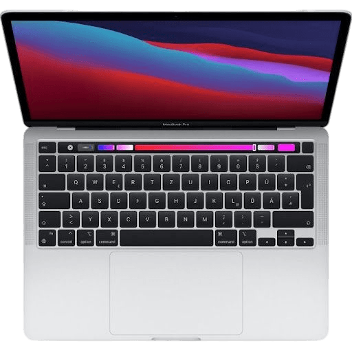 Apple MacBook Pro (13" 2020) | Silber | Sehr gut | QWERTY (Schweden/Finnland) | Apple M1 | 8 GB RAM | 256 GB SSD