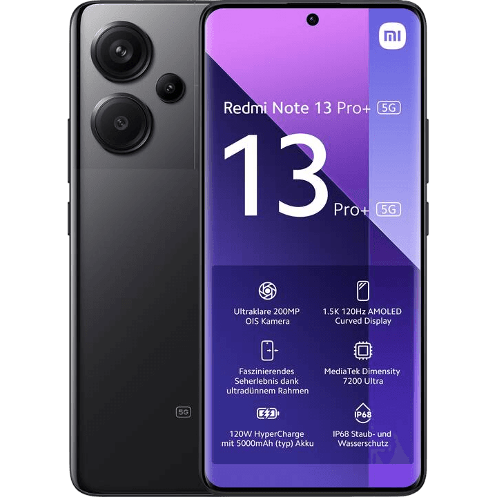 Xiaomi Redmi Note 13 Pro Plus 5G | Schwarz | Wie neu | Dual SIM | 512 GB
