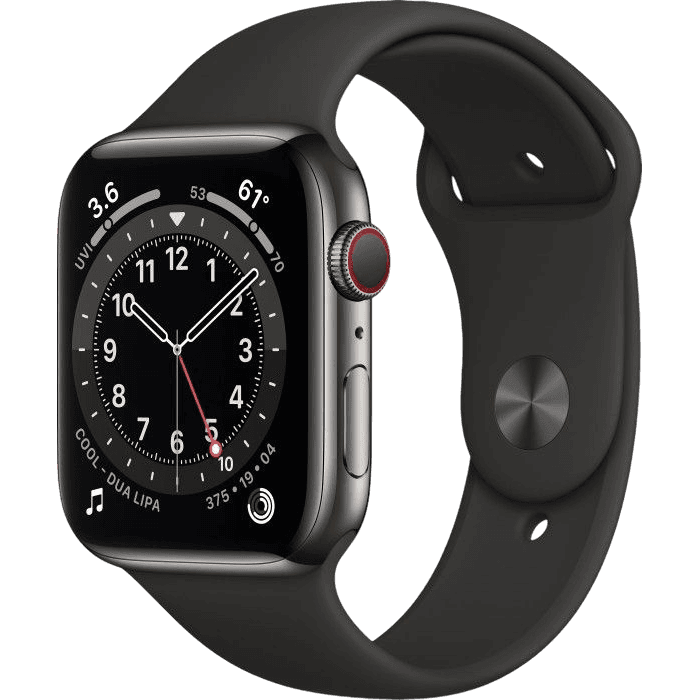 Apple Watch Series 6 (2020) | 44 mm | Grau | Gut | Edelstahl | GPS + Cellular