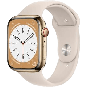 Apple Watch Series 7 (2021) | 45 mm | Gold | Sehr gut | Edelstahl | GPS + Cellular