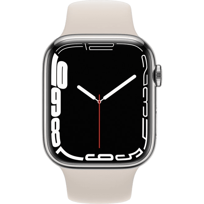 Apple Watch Series 7 (2021) | 45 mm | Silber | Gut | Edelstahl | GPS + Cellular