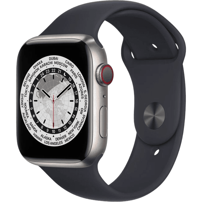 Apple Watch Series 7 (2021) | 45 mm | Schwarz | Gut | Titan | GPS + Cellular