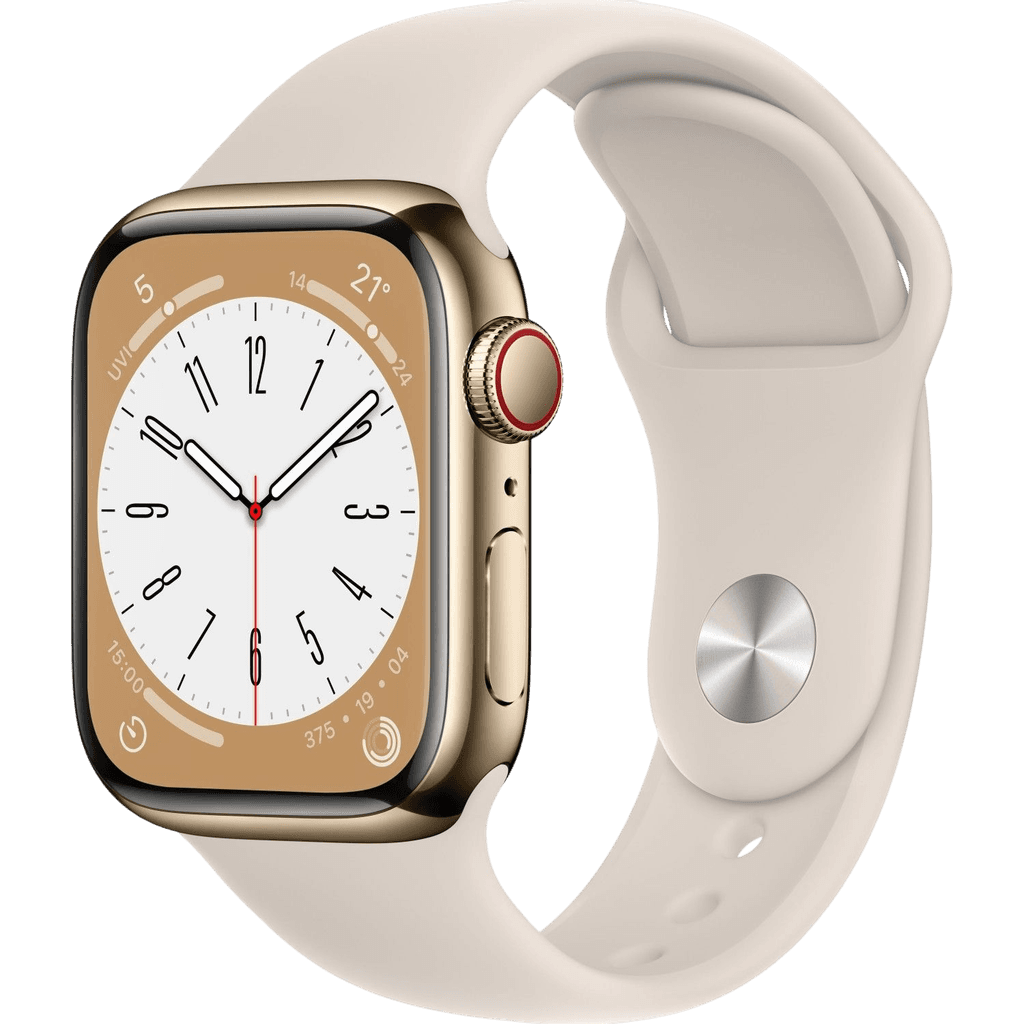 Apple Watch Series 8 (2022) | 41 mm | Gold | Wie neu | Edelstahl | GPS + Cellular