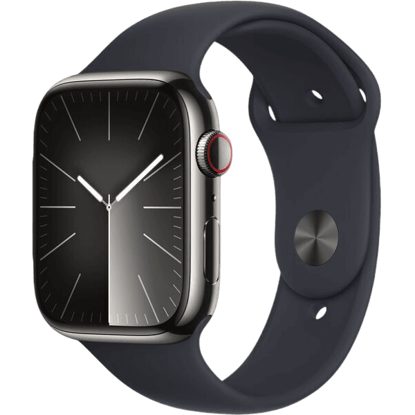 Apple Watch Series 9 (2023) | 45 mm | Schwarz | Gut | Aluminium | GPS + Cellular
