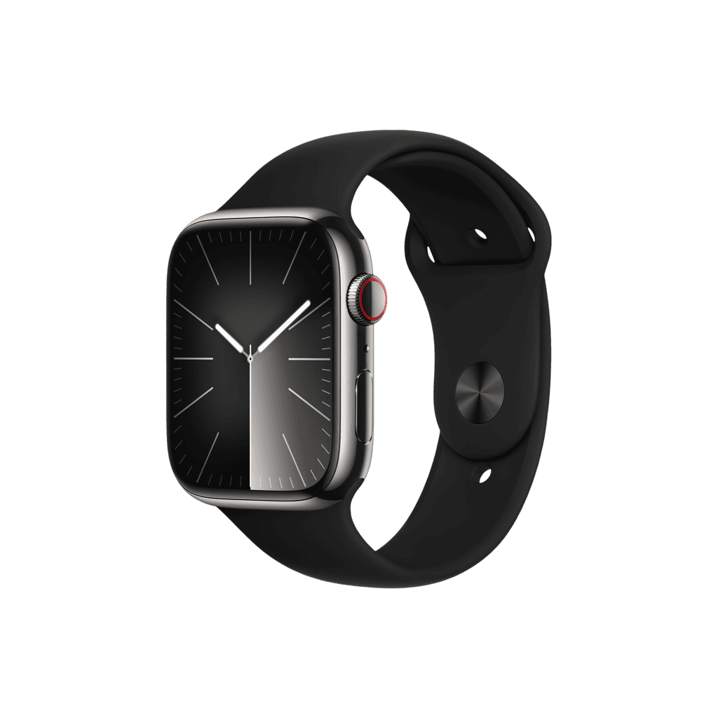 Apple Watch Series 9 (2023) | 45 mm | Schwarz | Gut | Edelstahl | GPS + Cellular