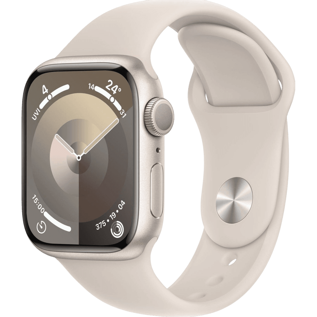 Apple Watch Series 9 (2023) | 41 mm | Weiss | Gut | Aluminium | GPS + Cellular