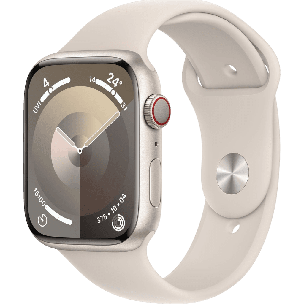 Apple Watch Series 9 (2023) | 45 mm | Weiss | Sehr gut | Aluminium | GPS