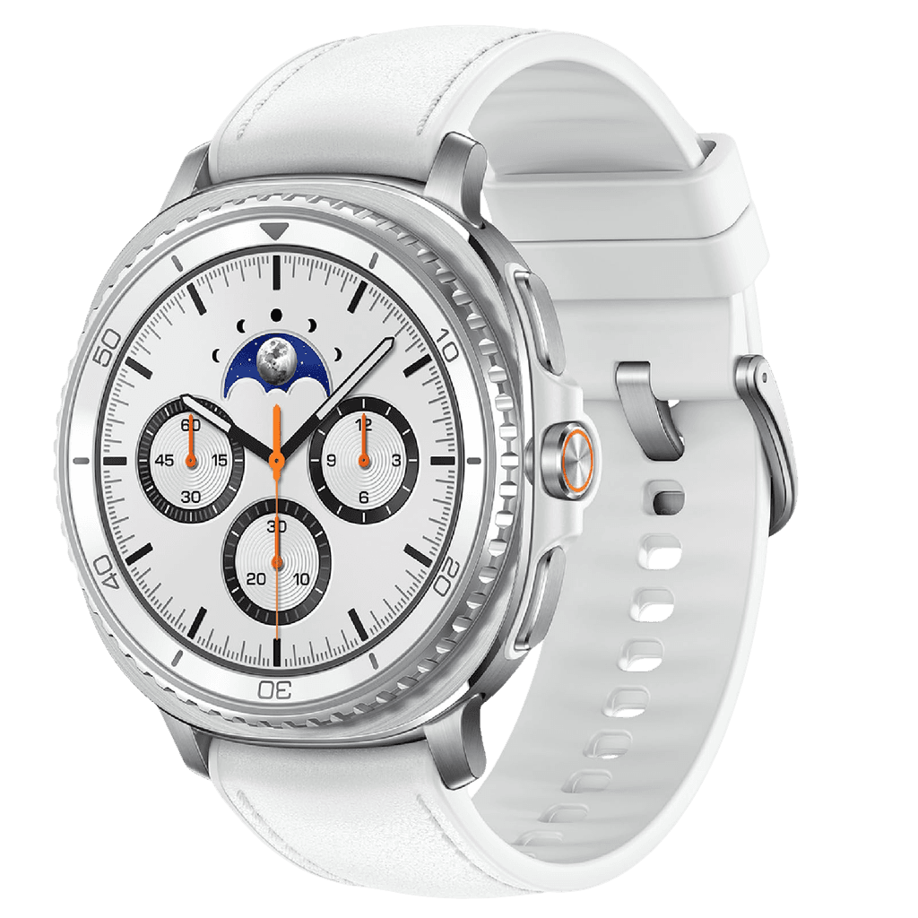 Samsung Galaxy Watch 8 Classic (2025) | 46 mm | Weiss | Gut | Edelstahl | GPS + Cellular
